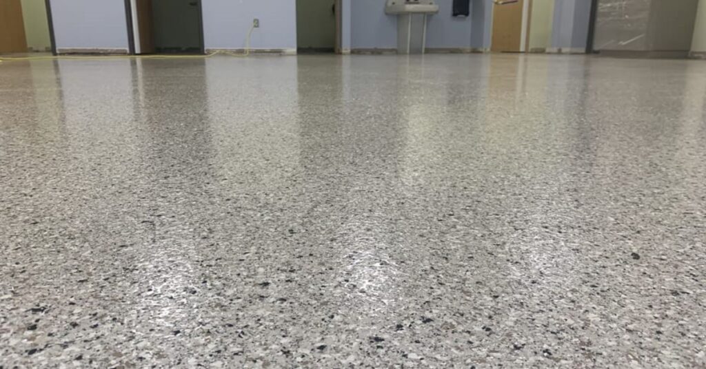 epoxy flooring close up in a commercial building - Innovative Garage Flooring epoxy flooring