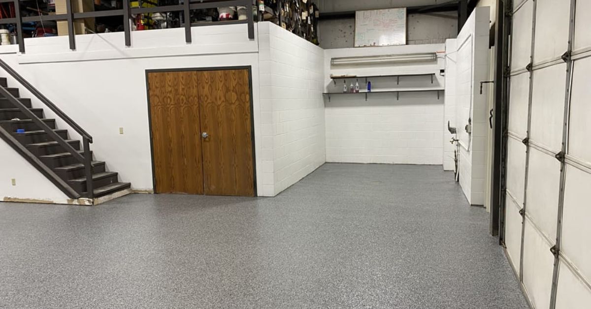 epoxy flooring close up in a commercial building - Innovative Garage Flooring epoxy flooring