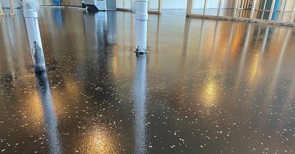 epoxy flooring close up in a commercial building - Innovative Garage Flooring epoxy flooring