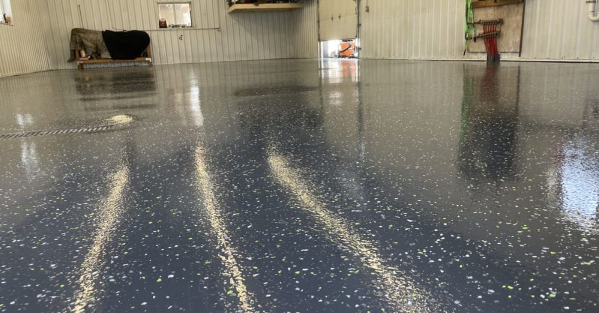 epoxy flooring close up in a commercial building - Innovative Garage Flooring epoxy flooring