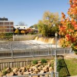 Rum River dam in Anoka Minnesota during the fall time - Innovative Garage Flooring epoxy flooring contractors near