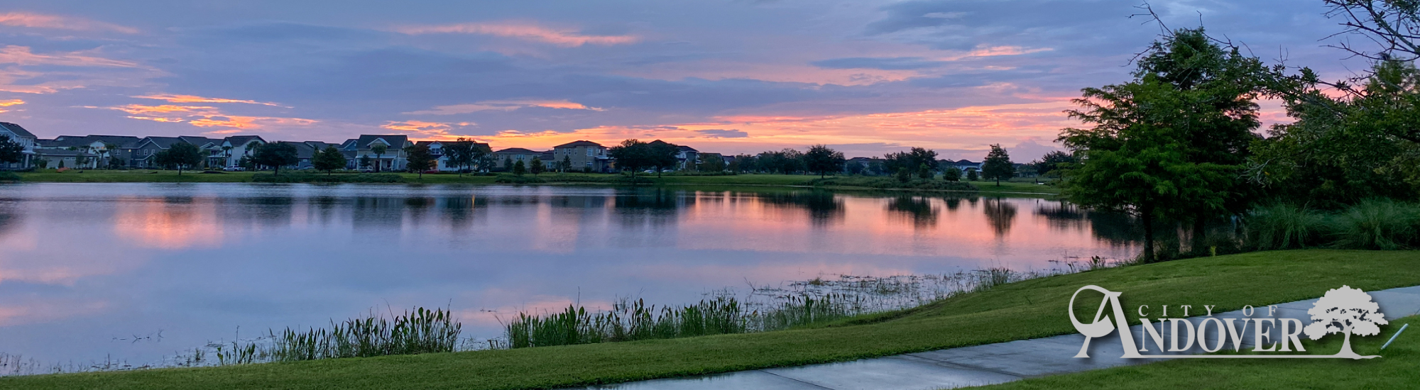 sunset over a pond - Innovative Garage Flooring epoxy flooring near Andover