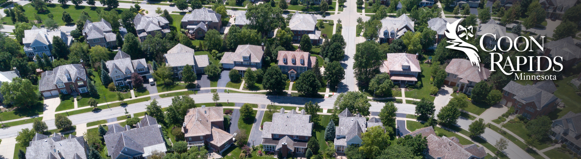 aerial view of the city of Coon Rapids Minnesota - Innovative Garage Flooring Champlin epoxy flooring