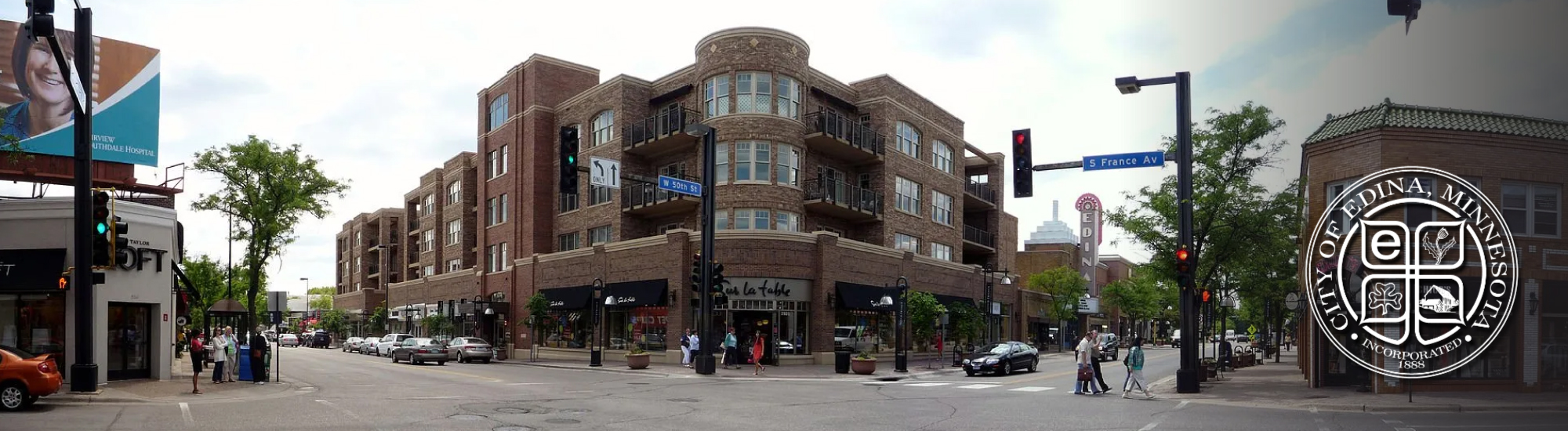 aerial view of the city of Edina Minnesota - Innovative Garage Flooring Edina epoxy flooring