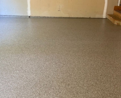 full flake epoxy flooring with brown and white flakes - Innovative Garage Flooring epoxy flooring