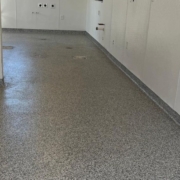 epoxy floor in an unfinished coffee shop - Innovative Garage Flooring epoxy flooring