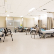 empty hospital beds with chairs - Innovative Garage Flooring epoxy flooring for healthcare and medical-facilities